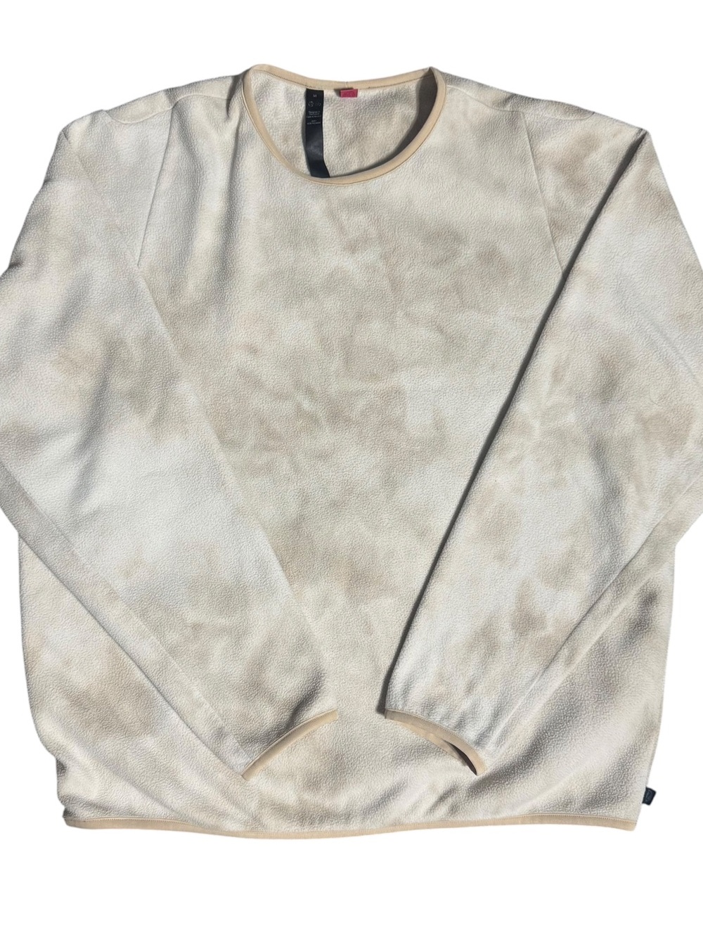 Lululemon Sweatshirt Crew Women’s Medium Cream Lab Fleece Pullover Tie Dye
